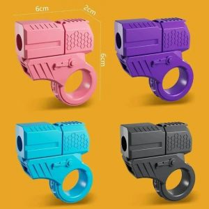 Nouveau Mini coque de pistolet &eacute;ject&eacute;e peut lancer d&eacute;compression EDC anneau de doigt pistolet Fidget