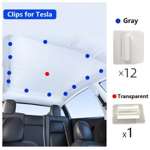 Clips de pare-soleil de toit pour Tesla modèle Y S X 3, lucarne, fenêtres fendues, pare-soleil, Clip