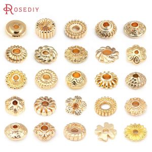 18K couleur or laiton ver pétern pneu rond cercle Bracelets perles entretoise perles bijoux à