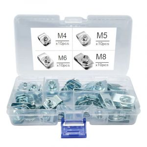 40 pièces écrou à ressort à feuille de voiture M4 M5 M6 M8 65Mn Clips de Type U en acier 8mm 5mm 6mm