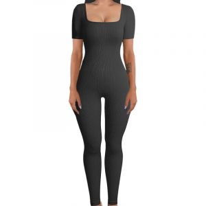 Combinaison de Yoga pour femmes, nouvelle combinaison filet&eacute;e, col carr&eacute;, levage des hanches, Slim,