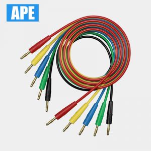 Longueur 1M très flexible 2mm fiche banane mâle à mâle ligne de câble de test électrique 5 pièces