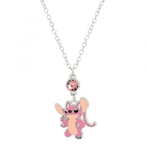 Disney-Collier pendentif dessin animé CAN o & Stitch, breloques en cristal d'ange Kawaii,