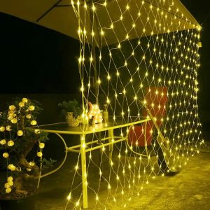 LED Net Maille Fée Chaîne Lumière Guirlande Fenêtre Rideau De Noël Fée Lumière Fête De Mariage