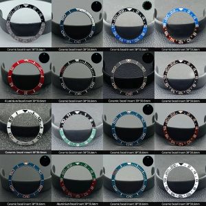 Lunette en c&eacute;ramique inclin&eacute;e 38mm x 30.6mm GMT et insert de montre de plong&eacute;e pour montre pour