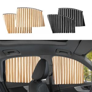 Rideau de fen&ecirc;tre pare-soleil magn&eacute;tique pour voiture, 2 pi&egrave;ces, pare-soleil pour fen&ecirc;tre