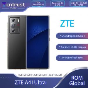 Global ROM ZTE A41 Ultra Smartphone 5G Snapdragon 8 Gen 1 Ecran OLED 6.7'' 144Hz Caméra principale