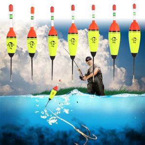 Flotteurs de pêche à éclairage nocturne Vertical Long Bobber EVA flotteur de pêche lumineux 5g 8g