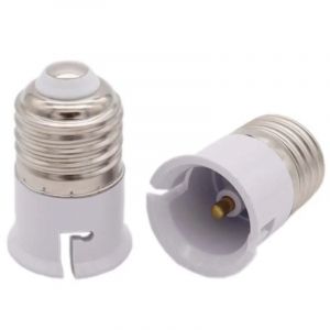 Blanc noir E27 &agrave; B22 lumi&egrave;re LED support de lampe convertisseur vis ampoule douille adaptateur LED