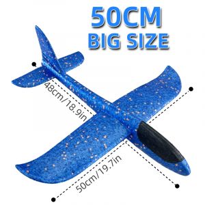 Grand planeur en mousse de 50CM, lancer à la main, avion léger inertiel EPP, avions à bulles,