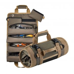 Sac à outils matériel multi-usages, sac de rangement portable roulé multi-poches professionnel, sac