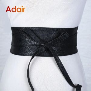 Mode femmes ceinture pour robe en cuir n&oelig;ud papillon larges ceintures ceinture manteau Corset