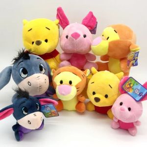 12-20 cm Winnie l'ourson ours tigre cochon Anime mignon dessin animé poupées en peluche jouets
