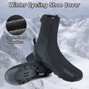 Couvre-chaussures de v&eacute;lo hiver chaud coupe-vent imperm&eacute;able couvre-chaussures VTT v&eacute;lo de route