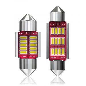 10 pi&egrave;ces voiture feston lumi&egrave;res 31mm 39mm lampes de lecture Auto int&eacute;rieur d&ocirc;me lampe lecture