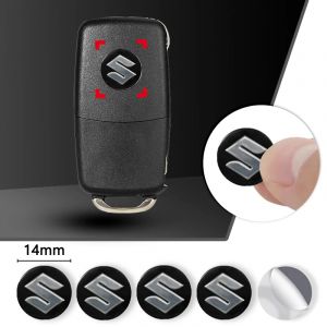 Autocollants pour cl&eacute; t&eacute;l&eacute;commande intelligente de voiture, 5/10 pi&egrave;ces, 14mm, embl&egrave;me de