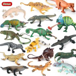 Oenux Simulation Reptile lézard caméléon Geckos insecte animaux modèle figurine Collection jouets