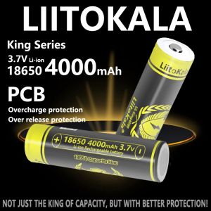 1-40 pièces LiitoKala KING4000-PCB 18650 batterie 3.7V 4000mAh li-ion Batteries rechargeables haute