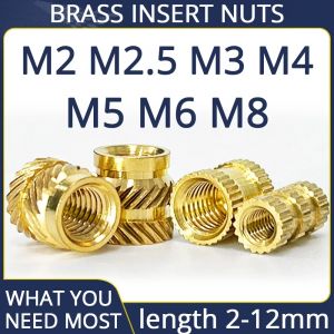 M2 M2.5 M3 M4 M5 M6 M8 ensemble de chaleur insérer écrou en laiton moleté fileté thermofusible