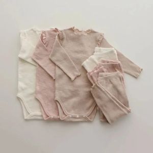 Ensemble de v&ecirc;tements de printemps pour b&eacute;b&eacute; fille, 2 pi&egrave;ces en coton, body + Leggigs, v&ecirc;tements