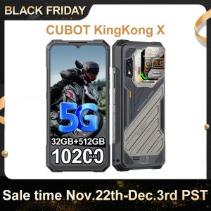 Smartphone CUBOT KingKong X 32GB(16+16) 512GB,Batterie 10200mAh,Android 14,Écran 6.583" FHD+