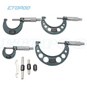 Micromètre extérieur de Type 0-25mm/25-50mm/50-75mm/75-100mm/100-125mm /125-150mm, arrêt à cliquet,