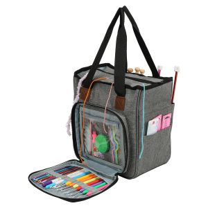 Sac de rangement pour outils de tricot, sac de rangement Portable, sac de rangement pour fils de