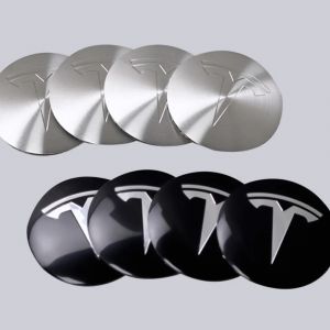 Autocollant anti-poussi&egrave;re pour pneu central de roue de voiture, 56mm, pour Tesla mod&egrave;le 3 mod&egrave;le S