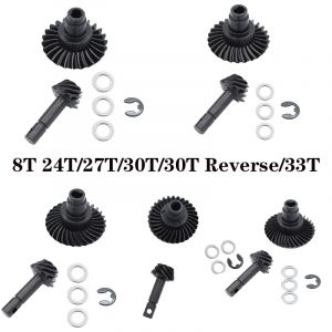 8T 24T/27T/30T/33T AR44 casier engrenages coniques Overdrive pour 1/10 RC Rock Crawler Axial SCX10 I