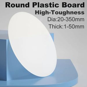 Panneau rond en polypropylène blanc, feuilles de plastique PP, diamètre 20mm 30mm 35mm 40mm 45mm