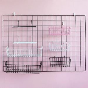 Grille Photo accessoires muraux panier suspendu en fer forgé décoration murale décorations murales