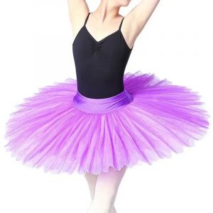 Skirs Tutus de Ballet professionnels pour adultes et enfants, maille rigide, crêpes, danse du