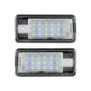 2 pièces 18 LED Auto Canbus voiture LED numéro plaque d'immatriculation lumière 12V pour Audi A3 A4