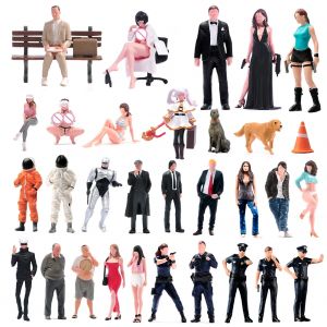 Miniatures peintes 1/64 1/87 1/43 1/24, personnages de films, accessoires de scène pour femmes et