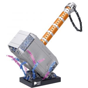 Marteau tonnerre créatif, blocs de construction, arme Thor MOC, briques à assembler, jouets cadeaux
