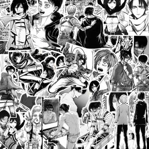 Autocollants du dessin animé Shingeki no Kyojin Attack on Titan pour enfant, étiquettes imperméables