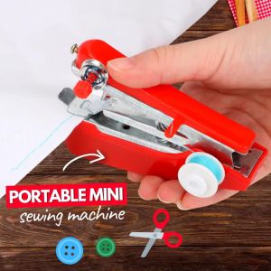 Machine à coudre portable pour vêtements de voyage en plein air, outil de couture bricolage, mini