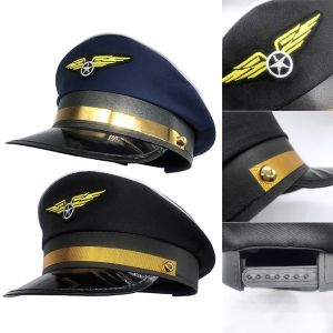 Casquette d'Uniforme de Pilote d'Aviation pour Homme, Chapeau de Capitaine Militaire, de Travail,