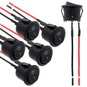 6/10 pièces interrupteur marche/arrêt 12V interrupteur à bascule SPST Mini 15cm 6A/250V 10A/125V AC