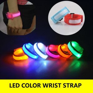 Brassard de course de nuit lumière LED Sports de plein air USB Rechargeable ceinture de sécurité
