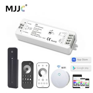 Variateur LED 12V 24V PWM 2.4G LED tactile RF t&eacute;l&eacute;commande sans fil 5V 36V contr&ocirc;leur de variateur