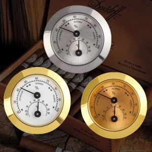 Hygromètre à cigares rond de précision, Mini hygromètre mécanique Portable précis, jauge d'humidité,