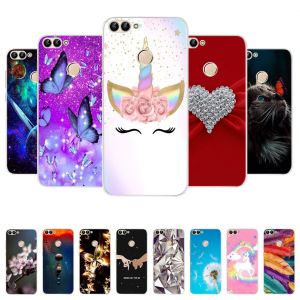 Pour Huawei P Smart 5.65 pouces étui mignon TPU souple Silicone couverture arrière coque de