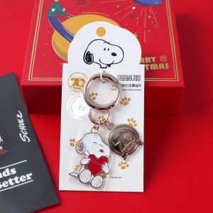 Dessin animé SNOOPY en alliage de Zinc porte-clés mignon Couple sac pendentif à breloque porte-clés