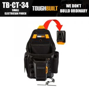 ToughBuilt TB-CT-34 Petite pochette pour électricien, sac d'emballage d'outils