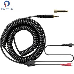 Poyatu – câbles d'écouteurs enroulés à ressort, pour Sennheiser HD25 HD25-1 HD25-1 II HD25-C HD25-13