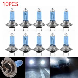 10 pièces ampoules halogènes Super lumineuses H7 12V 55W xénon blanc 6000K halogène phares de