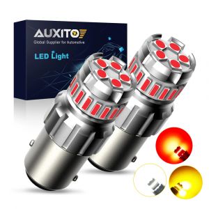 AUXITO 2 pièces P21W BA15S LED rouge 1156 7506 BAY15D 1157 P21/5W ampoule LED feux de voiture blanc