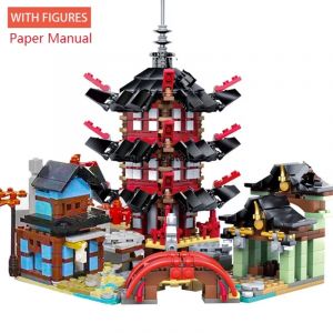 Ninja City Sets, airjitzu Temple, DIY importer nights, Birthday Gifts, Toys for Children, NSilk