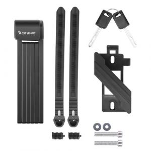WEST BIKING Verrou pliable de la chaîne de vélos antivol électrique Verrou de la chaîne de vélos Serrure de la bicyclette Vélos Serrure de sécurité de la motocyclette